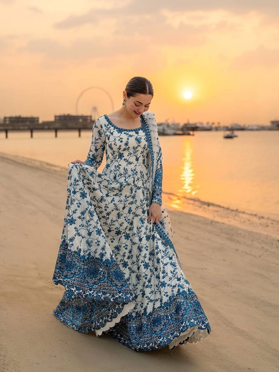 *Launching New Party Wear Look Heavy Faux Georgette Gown,Dupatta & Bottom Set*