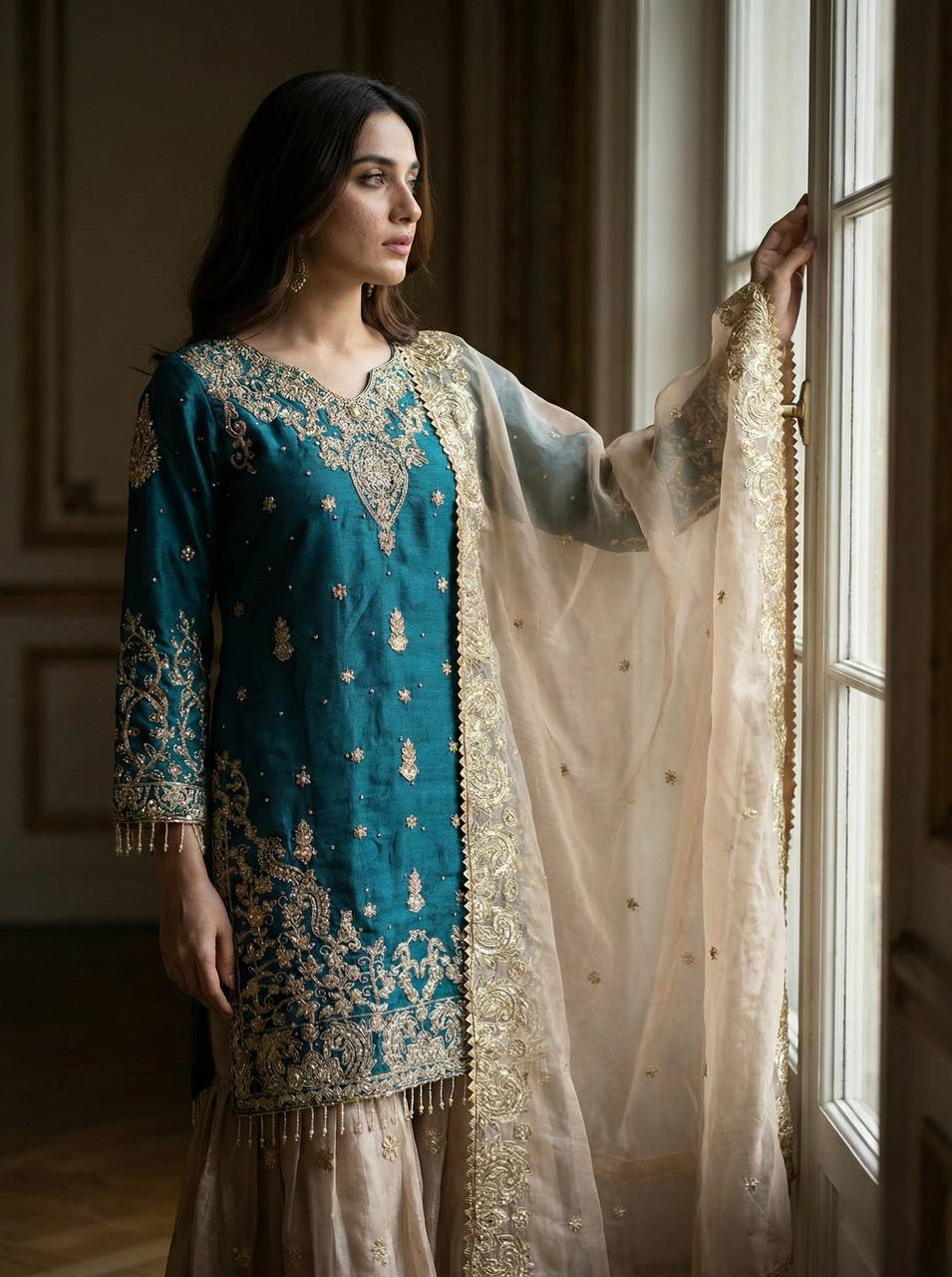 Presenting New Designer Party wear Eid Collection Pure Heavy GMY SILK With Heavy Embroidery Coding