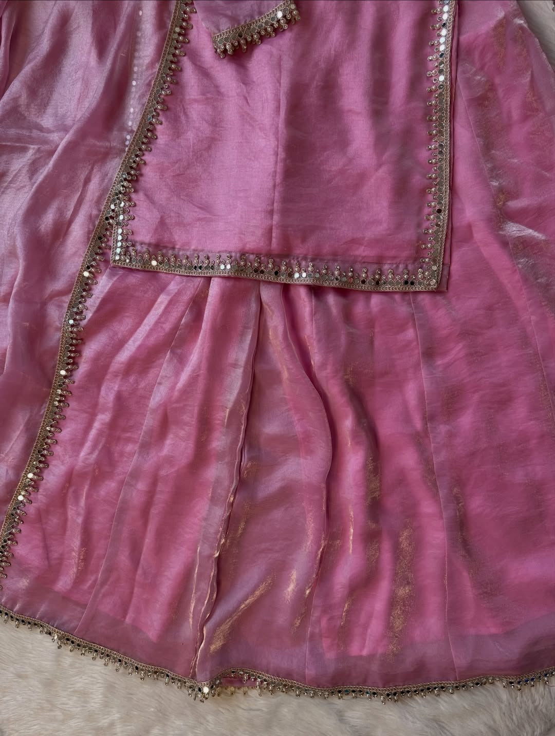 Mirror Lavender Sharara Set
