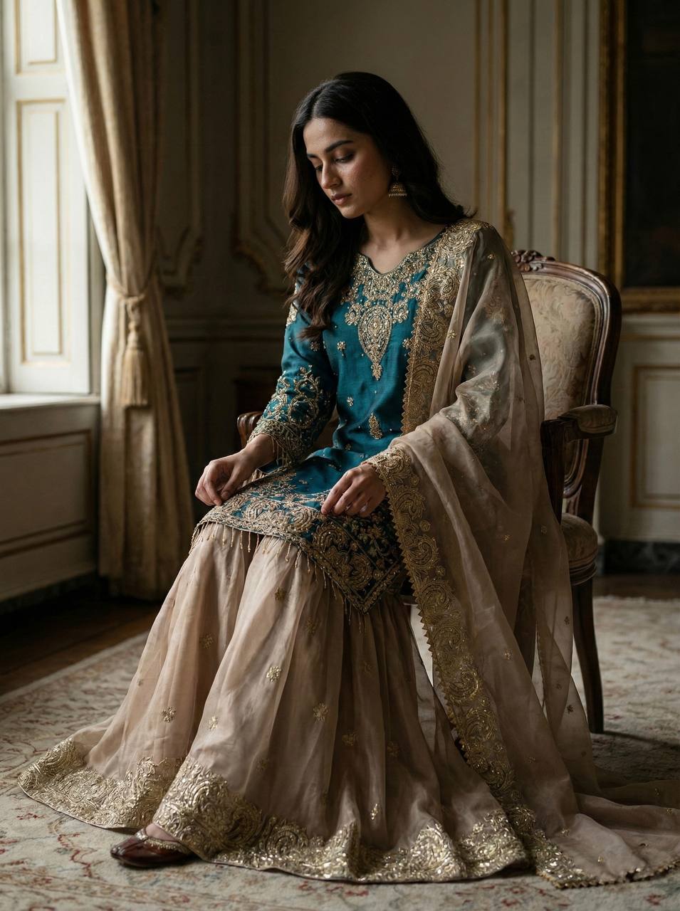 Presenting New Designer Party wear Eid Collection Pure Heavy GMY SILK With Heavy Embroidery Coding